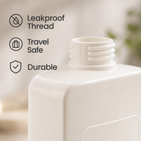 Contenant de voyage portable et rechargeable pour shampoing, gel douche et après-shampoing – Léger, en plastique, idéal pour les voyages d'affaires et les articles de toilette