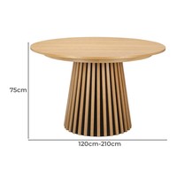 Meubles de salle à manger de luxe, table à manger intérieure extensible en MDF, table à manger en bois de chêne brun