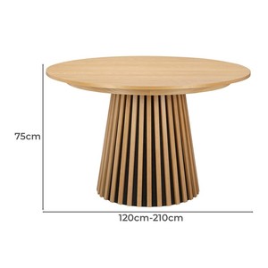 <span class=keywords><strong>Tavolo</strong></span> da Pranzo di Lusso per Interni, <span class=keywords><strong>Allungabile</strong></span>, in MDF, Colore Rovere <span class=keywords><strong>Marrone</strong></span>, in Legno - Product Image 6