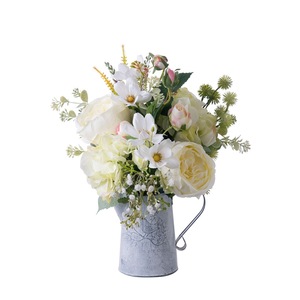 Bouquet de fleurs artificielles CallaFloral, roses mélangées, tissu tissé en plastique, décoration d'intérieur, accessoires de photographie de mariage CF01479 - Product Image 5
