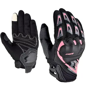 Suomy luvas de motociclismo para homem e mulher, luvas respiráveis de verão em rosa para motociclismo, motocross, equitação e cavalgar