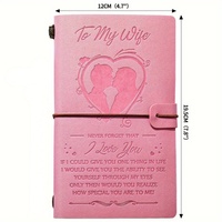 Journal d'écriture en similicuir romantique avec papier de haute qualité, reliure spirale, pour cadeaux de la Saint-Valentin, Noël, fête des mères