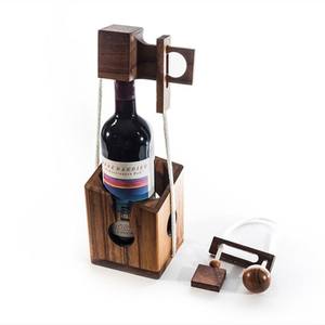 Puzzle di <span class=keywords><strong>bottiglia</strong></span> arredamento rustico della stanza stimolante 3D <span class=keywords><strong>rompicapo</strong></span> in legno portabottiglie di <span class=keywords><strong>vino</strong></span> serratura in legno puzzle regali divertenti - Product Image 2