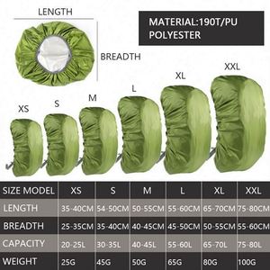 Meilleur sac à dos de voyage vert à haute visibilité avec housse de pluie intégrée pour sac à dos - Product Image 2