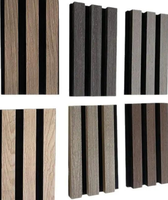 HOMEREAL Panneau Acoustique Décoratif Moderne, Grille Murale Écologique, Isolation Phonique, Réduction du Bruit, Surface Rainurée pour la Musique