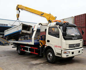 Новый китайский дизельный эвакуатор с краном-манипулятором и платформой для буксировки - Product Image 3