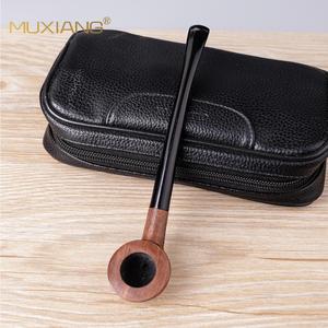 Muxiang Wooden Tobacco Pipe Straight Type Long Handle For Reading Personal Gift - Product Image 2