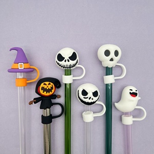 Fundas de PVC tridimensionales de la serie Halloween para vasos de agua, ecológicas, desechables, con diseño de dibujos animados, accesorios de bar, 6 unidades. - Product Image 1