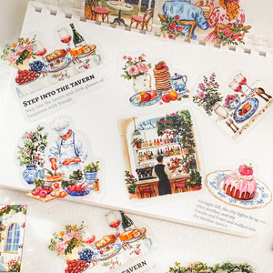 Paquete de 30 Pegatinas Decorativas, Serie Let's Gather, Material PET Autoadhesivo, Decoración Festiva - Product Image 3