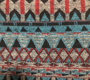 Nhà Sản Xuất Cung Cấp Jacquard GSM Kỹ Thuật Phía Tây Nam Phong Cách Aztec Mô Hình Polyester Len Vải 100% Polyester Cô Gái Hàng May Mặc - Product Image 2