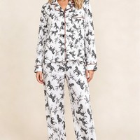 Damen Cardigan Pyjama Set Geknöpft Langarm Sommer Herbst Frühling Shorts Atmungsaktives Polyester Milchseide Homewear Komfortabel