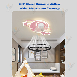 <span class=keywords><strong>Ventilateur</strong></span> de plafond moderne à 6 vitesses silencieux avec télécommande LED, protection des yeux RG0, intensité variable, chambre d'enfant - Product Image 4