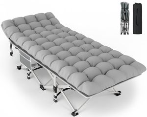 <span class=keywords><strong>Lit</strong></span> de camping simple moderne en promotion, pliable et portable avec cadre en aluminium/acier pour dormir - Product Image 1