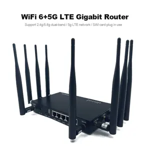 Originele Hi-Link Mt7621at Mt7905dan Mt7975dn Queltec 5G Openwrt Dual Band Router Met 8 6dbi Antennes HLK-GD11 Wifi 6 5G Router