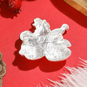 Broche de Navidad con diseño de familia de muñecos de nieve, con sombreros y bufandas esmaltados, para <span class=keywords><strong>abrigos</strong></span> y solapas festivos, 40x41mm, 6 colores - Product Image 3