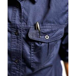 BLAKLADER - 320811358900XS Camisa de sarga para mujer Azul marino-EAN 7330509484739 CAMISAS DE TRABAJO - Product Image 5