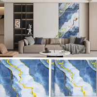 Panel Dinding PVC Tahan Air yang Dapat Disesuaikan 1220*2440/2600/2800, Lembaran Marmer UV yang Dapat Didaur Ulang dengan Garansi 5 Tahun untuk Dinding Interior