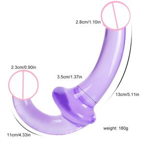 قضيب مثير ذو نهاية مزدوجة، لعبة جنسية، قضيب اصطناعي بحزام بدون حمالات على الجانبين من مادة tpe للسيدات - Product Image 5