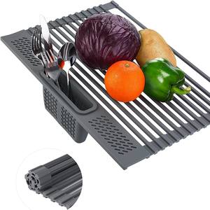 Stendino per piatti da cucina ripiegabile per piatti antiscivolo per bancone cucina - Product Image 1