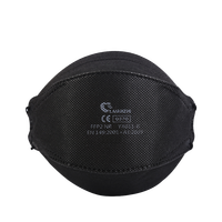 Masque facial respiratoire FFP2 de haute qualité, forme poisson, avec attaches auriculaires, 4 couches, confortable, prix usine d'origine