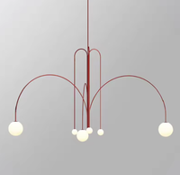 Zèle éclairage appel d'offres intérieur concepteur minimaliste lustre métal verre nordique suspension