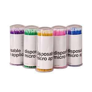 Disposable <b>Micro</b> Swab Applicator Brush Plastic Barrel for Dental Lash <b>Extension</b> Cleaning - Product Image 6