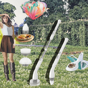 Brosse de nettoyage électrique rechargeable en plastique avec raclette <span class=keywords><strong>turbo</strong></span> – Utilisation domestique écologique - Product Image 3