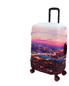 Capa para mala de viagem, capa de alta qualidade feita em tecido de peru, design de mala de viagem, cobertura de bagagem em spandex personalizada
