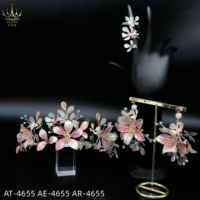 AT-4655 AFLODY Offre Spéciale usine vente en gros de bijoux de couleur vive à la main résine fleur fée diadème accessoires de cheveux de mariée