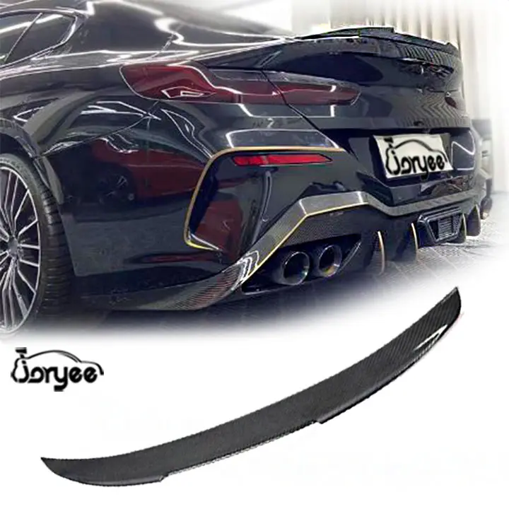 Spoiler bagasi belakang M8 serat karbon kering 2023 untuk BMW 8 Series G16 F93 Gran 2019- Boot Wing Aksesori Bibir Kit badan 3D GP AC