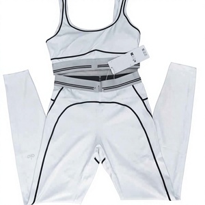 Completo Yoga <span class=keywords><strong>Donna</strong></span> 2025 Regolabile Anti-Pilates Due Pezzi Reggiseno Sportivo Set Fitness Traspirante Leggero Tinta Unita Spandex/Nylon - Product Image 1