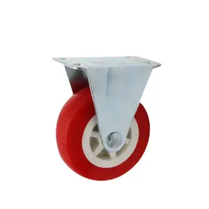 PVC ánh sáng nhỏ Caster bánh xe hướng bánh xe nhỏ màu đỏ bánh xe