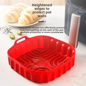 Teglia Quadrata Riutilizzabile in Silicone <span class=keywords><strong>per</strong></span> <span class=keywords><strong>Friggitrice</strong></span> <span class=keywords><strong>ad</strong></span> <span class=keywords><strong>Aria</strong></span>, Tappetino da Forno, Stampo <span class=keywords><strong>per</strong></span> Torte, Lavabile in Lavastoviglie e Utilizzabile nel Microonde <span class=keywords><strong>per</strong></span> Uso Domestico e Commerciale - Product Image 3