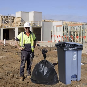 Sacs poubelle pour entrepreneur 42 gallons 3.0 mil Sac poubelle robuste noir 33x48 ich(50 pièces) - Product Image 1