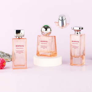 HOPECK Confezioni in Vetro <span class=keywords><strong>Rosa</strong></span> Chiaro per Profumeria con Pompe Spray, Incisione e Stampa a Caldo, Coperture Esterne Personalizzate di Lusso - Product Image 1