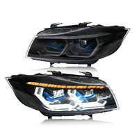 Pour BMW Série 3 E90 2005-2012, ensemble de phares, mise à niveau RGB 7 couleurs DRL, clignotants séquentiels, projecteur Bi-LED