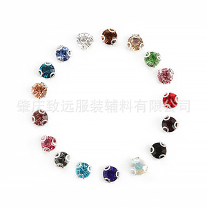 Strass ronds 6 mm à 12 facettes, griffes, diamant blanc, accessoires de bijouterie DIY pour vêtements, chaussures, sacs, robes de mariée - Product Image 2
