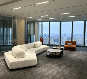 <span class=keywords><strong>Canapé</strong></span> <span class=keywords><strong>modulable</strong></span> en velours chenille Xibei Furniture Original Glacier, style italien minimaliste, grand format pour villa et appartement, ensemble en forme d'arc - Product Image 5
