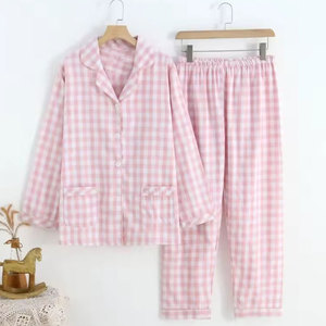 Ensemble de <span class=keywords><strong>pyjama</strong></span> en <span class=keywords><strong>flanelle</strong></span> 100% coton pour <span class=keywords><strong>homme</strong></span>, haut boutonné à manches longues, <span class=keywords><strong>pantalon</strong></span> avec motif à carreaux, vêtements de détente thermiques, vêtements de nuit respirants - Product Image 5