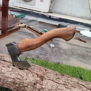 ขวานอเนกประสงค์สำหรับงานไม้กลางแจ้ง หัวเหล็กกล้าคาร์บอน ด้ามไม้ สำหรับงาน DIY และงานจัดเรียงไม้ - Product Image 5