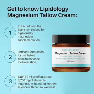 Crema Humectante Relajante <span class=keywords><strong>de</strong></span> Sebo <span class=keywords><strong>de</strong></span> Magnesio Natural para Rostro, Cuerpo y Pies, Bálsamo Reparador Intensivo para el Cuidado <span class=keywords><strong>de</strong></span> la Piel, Marca Privada - Product Image 6