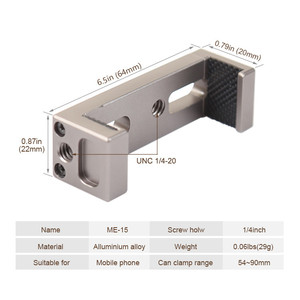 Accessoires pour appareil photo OBO, alliage d'aluminium, rotation à 360 degrés, double rotule, bras magique pour appareil photo + clip pour téléphone, noir + vert, 97g - Product Image 2
