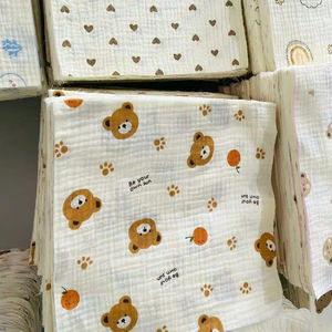 Toallas de Baño de Algodón Muselina de 400 g/m², Rectangulares, Estampadas, 70x100 cm, Hechas a Máquina, Fabricación Textil para el Hogar OEM, Vietnam - Product Image 1