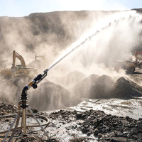 Canon d'arrosage industriel à haute pression mobile pour le contrôle de la poussière, système de gros canon avec support pour les mines, les carrières et les chantiers de construction