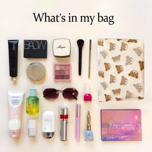 Cute Makeup Bag Aesthetic Cosmetic Bags Women Girls Travel for Bag Large Capacity Zipper Waterproof Lightweight - Product Image 4