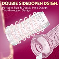 Godet de masturbation masculin en silicone transparent avec intérieur texturé, étanche, masturbateur manuel, jouet sexuel pour hommes, facile à nettoyer