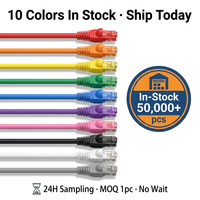 Kabel Ethernet Patch Cord Cat6a Cat7 Cat8 Model KC-24-100 Merek KECHENG Penjual Pasar Online Siap Eceran MOQ Kecil