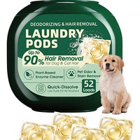 Seedshub Penghilang Bau dan Noda Bulu Hewan Peliharaan untuk Cucian 52 Kali Cuci |   90% Penghilang Bulu Anjing Kucing Cepat Larut Rendah Busa HE/Depan/Atas