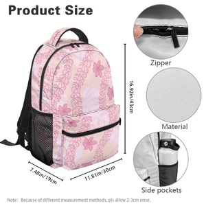 <span class=keywords><strong>Sac</strong></span> à <span class=keywords><strong>dos</strong></span> de sport imperméable en polyester à fermeture éclair, tendance, pour l'extérieur, imprimé fleurs d'hibiscus hawaïennes Puakenikeni, en promotion - Product Image 6