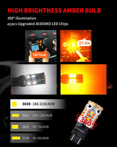 No Hyper flash CANbus G2 bombillas LED 7440 BAU15S BA15S 3156 bombillas luz LED switchback luz LED 1157 3157 7443 bombillas LED para coches - Product Image 2